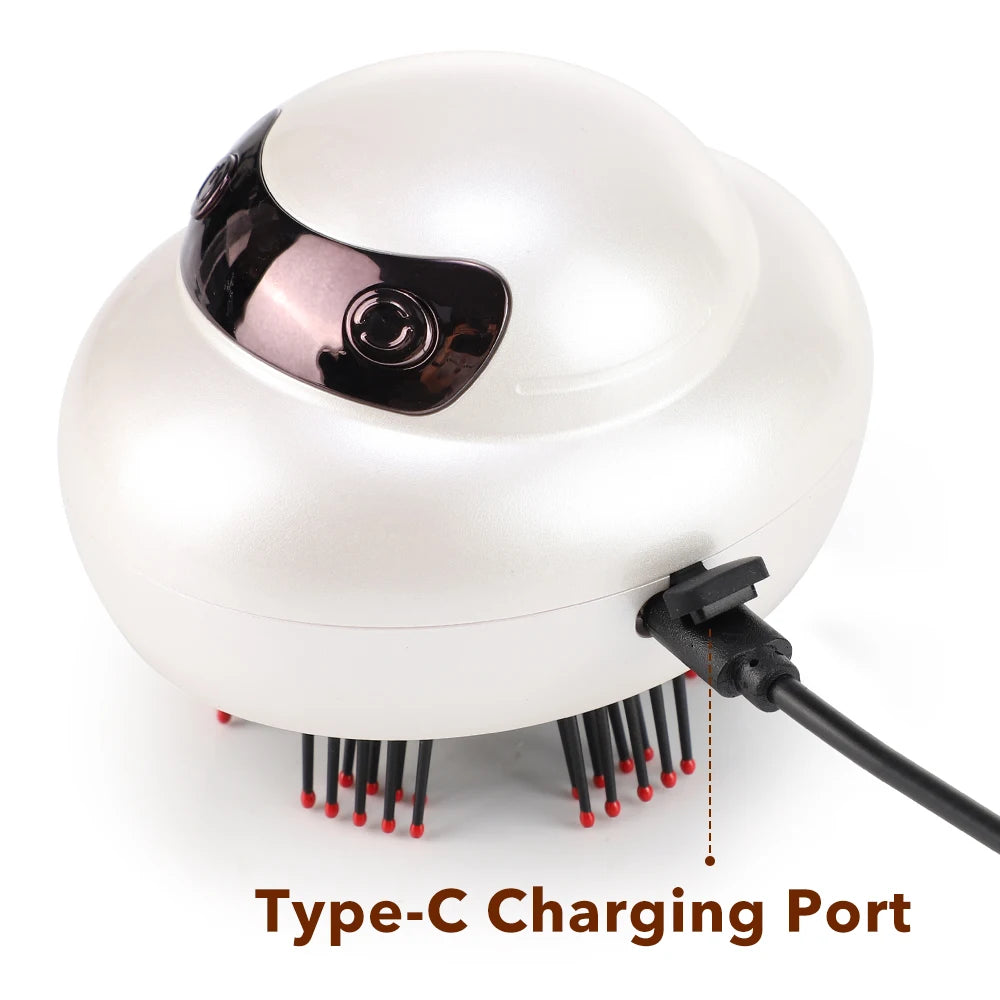 Electric Scalp Massager and Hair Oil Applicator with LED Light Therapy - 15