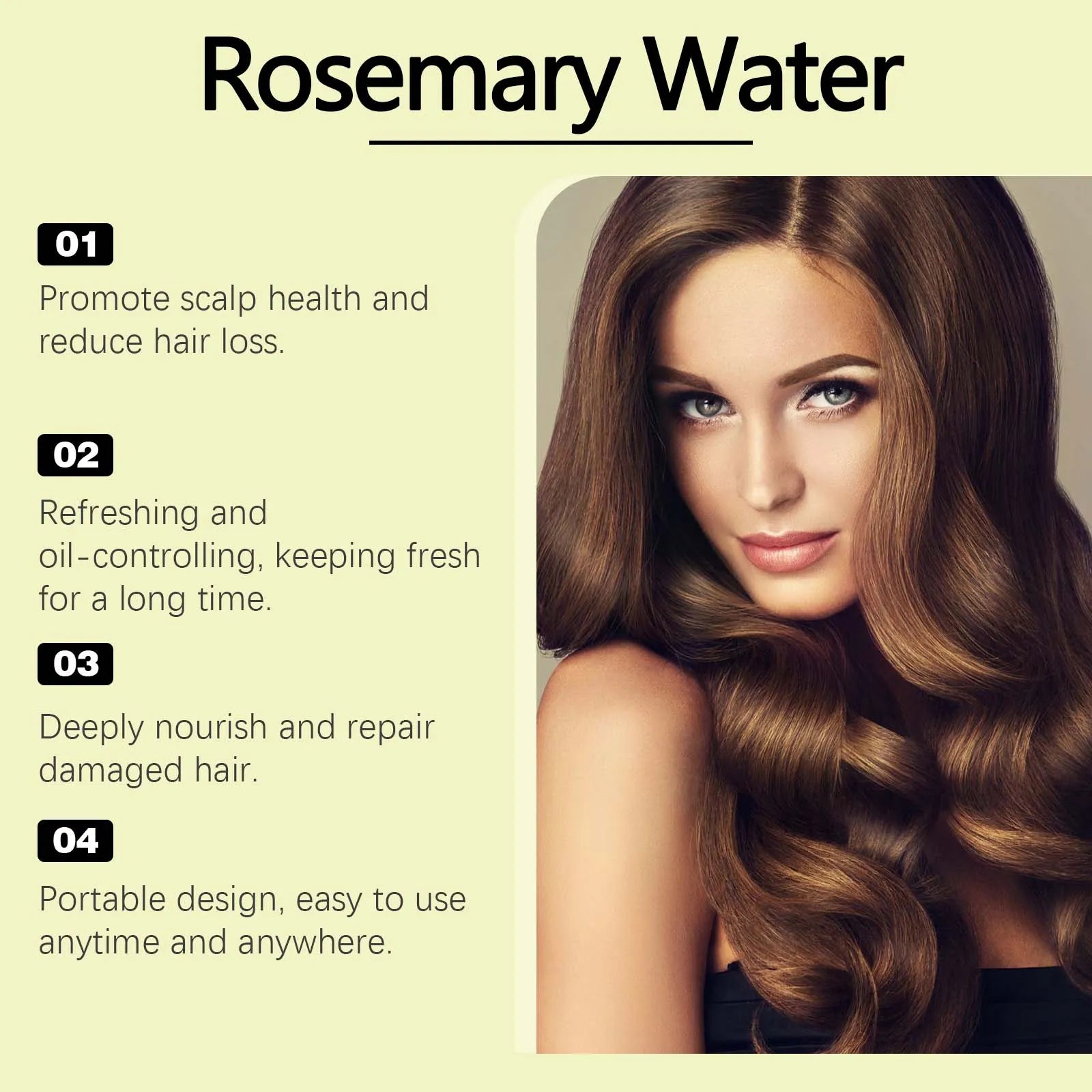 Rosemary Hair Strengthening Spray for Frizzy Hair and Scalp Nourishment - 10
