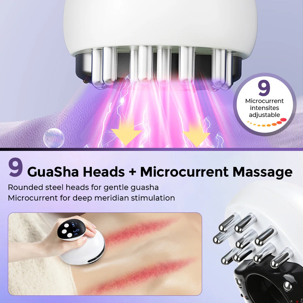 Electric Cupping and Gua Sha Massage Device for Deep Tissue Relief