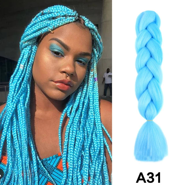 24-Inch Jumbo Synthetic Braiding Hair Extensions - 25