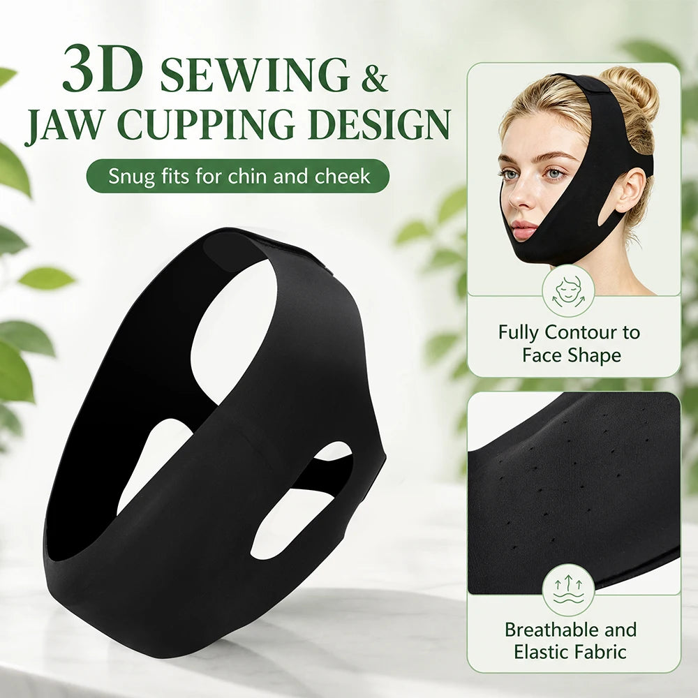 Hot and Cold V-Line Face Lifting Bandage for Jaw Relief and Firming