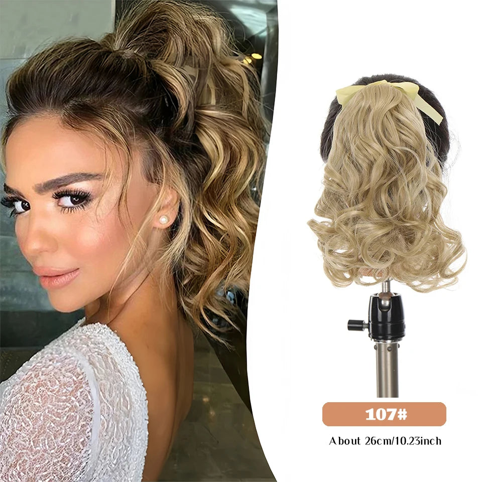 Wavy Curly Ribbon Ponytail Hair Extension - 8