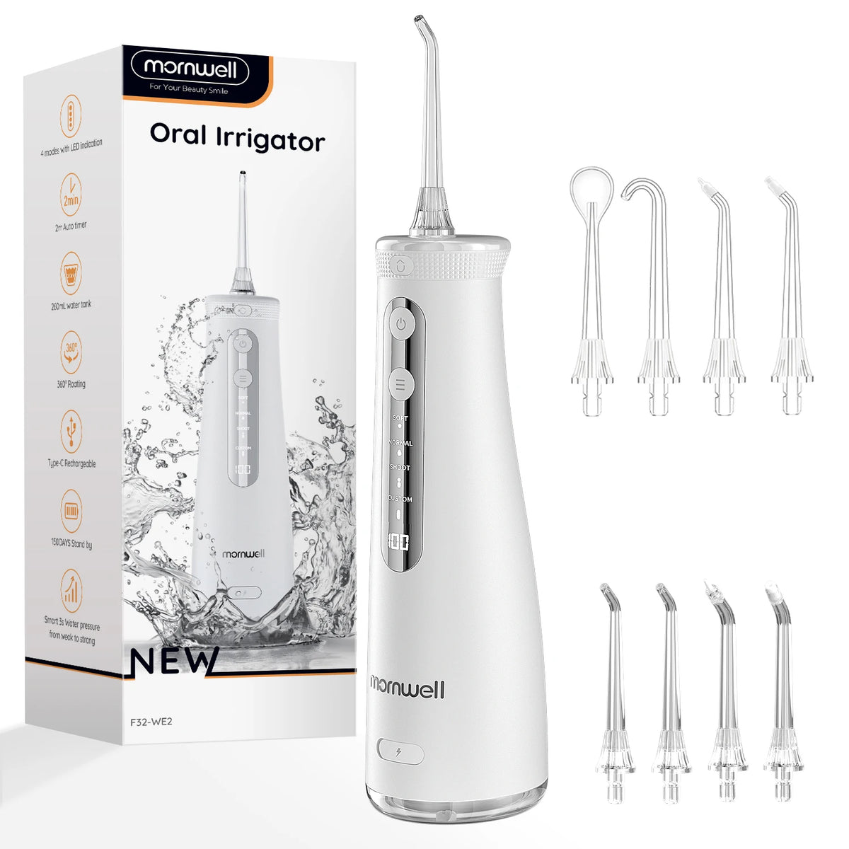 Portable Cordless Water Flosser for Deep Teeth Cleaning and Gum Care