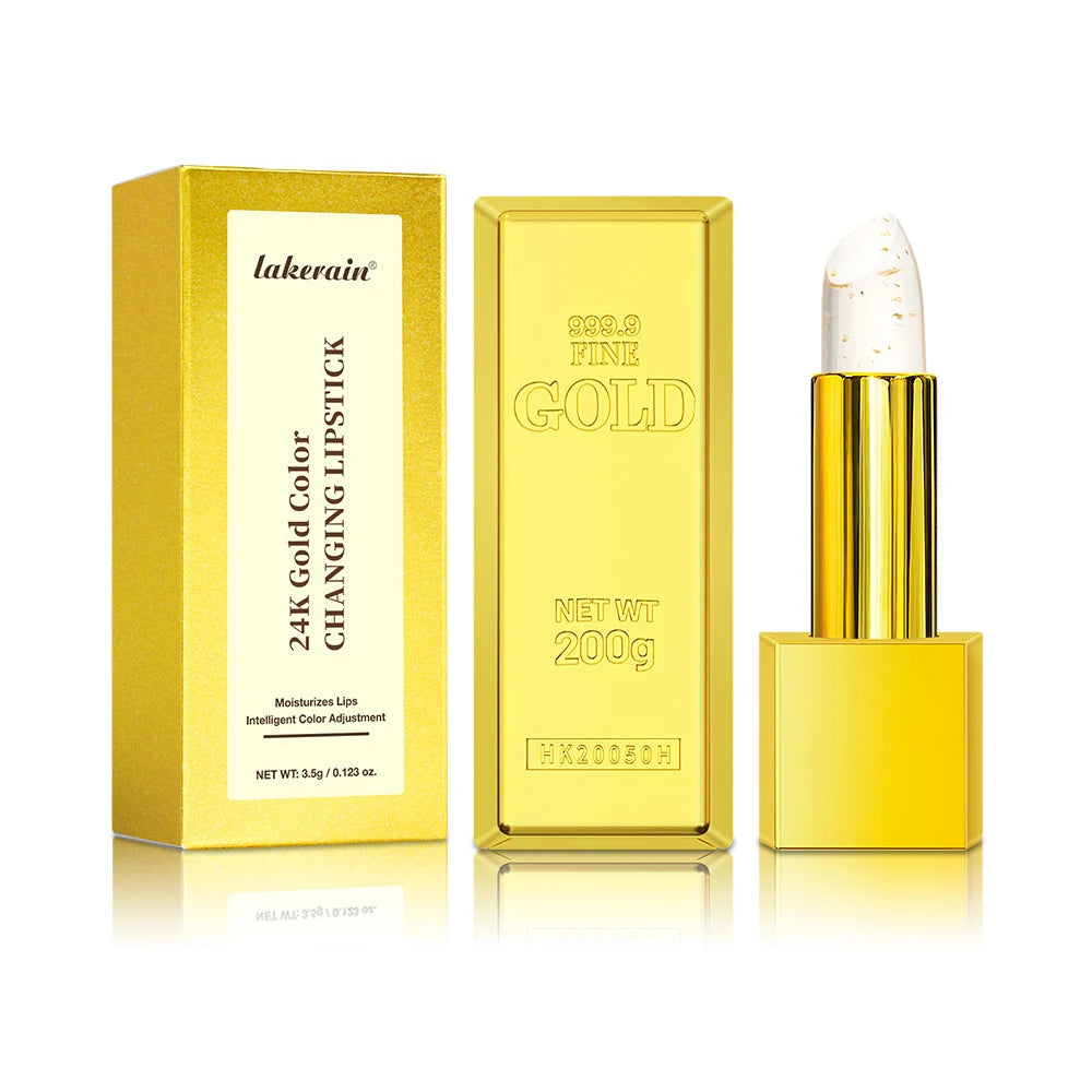 Color Changing Gold Flake Lip Balm for Hydration and Natural Pink Tint - 22