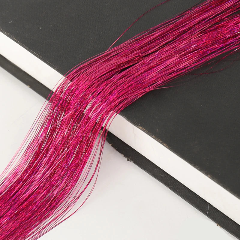 Colorful Fairy Tinsel Hair Extensions for Sparkly Party Hairstyles - 9