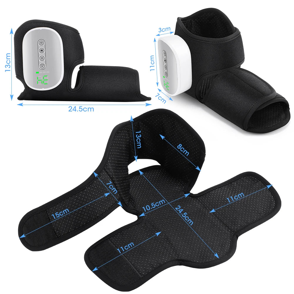 Wireless Heated Air Compression Foot and Ankle Massager for Pain Relief
