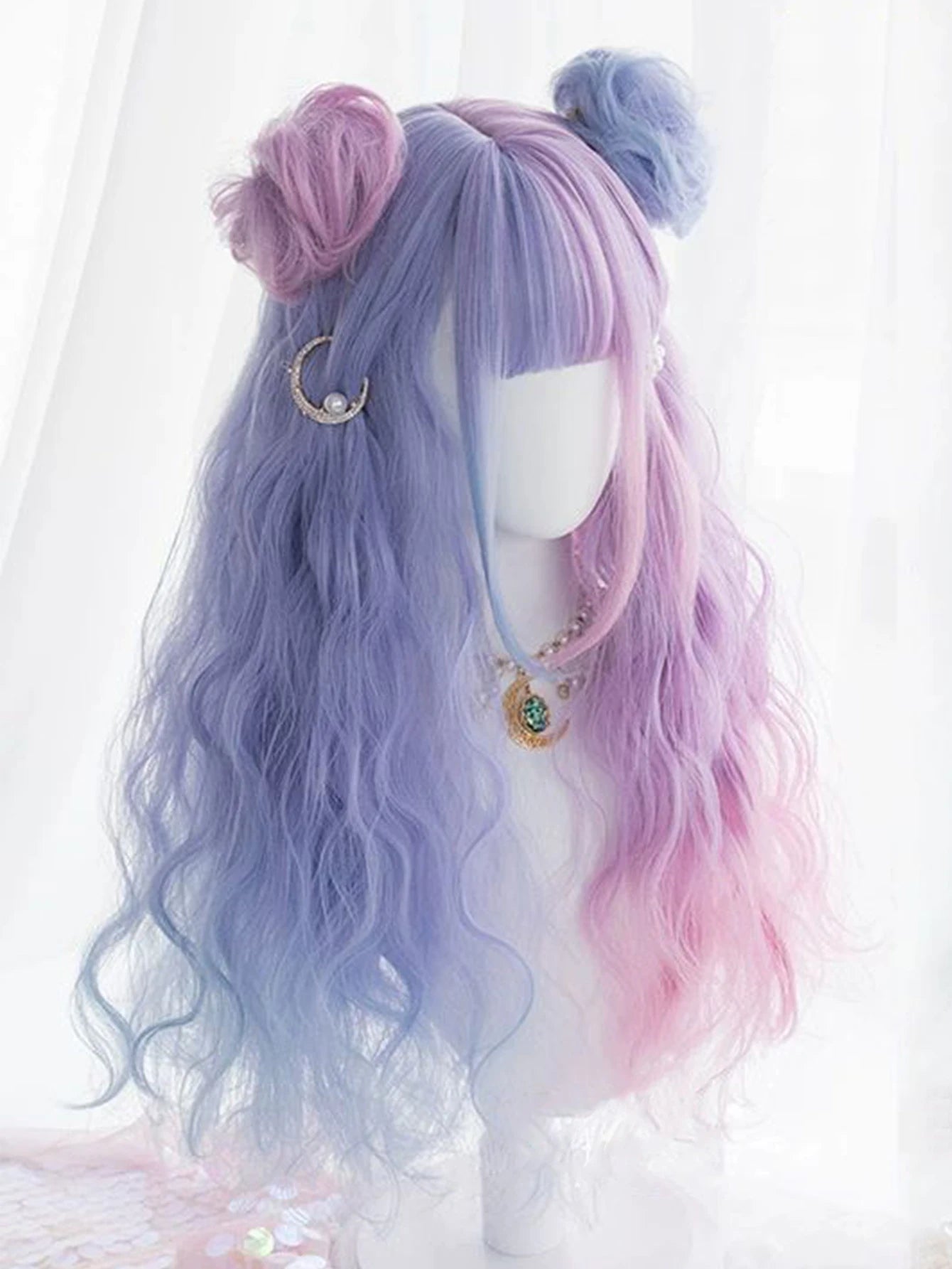 Long Wavy Ombre Cosplay Wig for Lolita and Harajuku Styles - 7