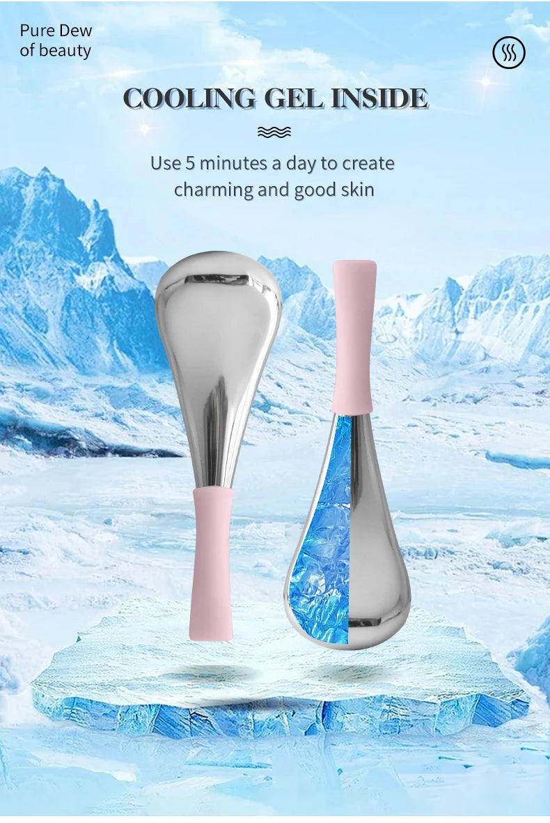 Stainless Steel Cooling Cryo Sticks for Facial Puffiness and Rejuvenation - 10