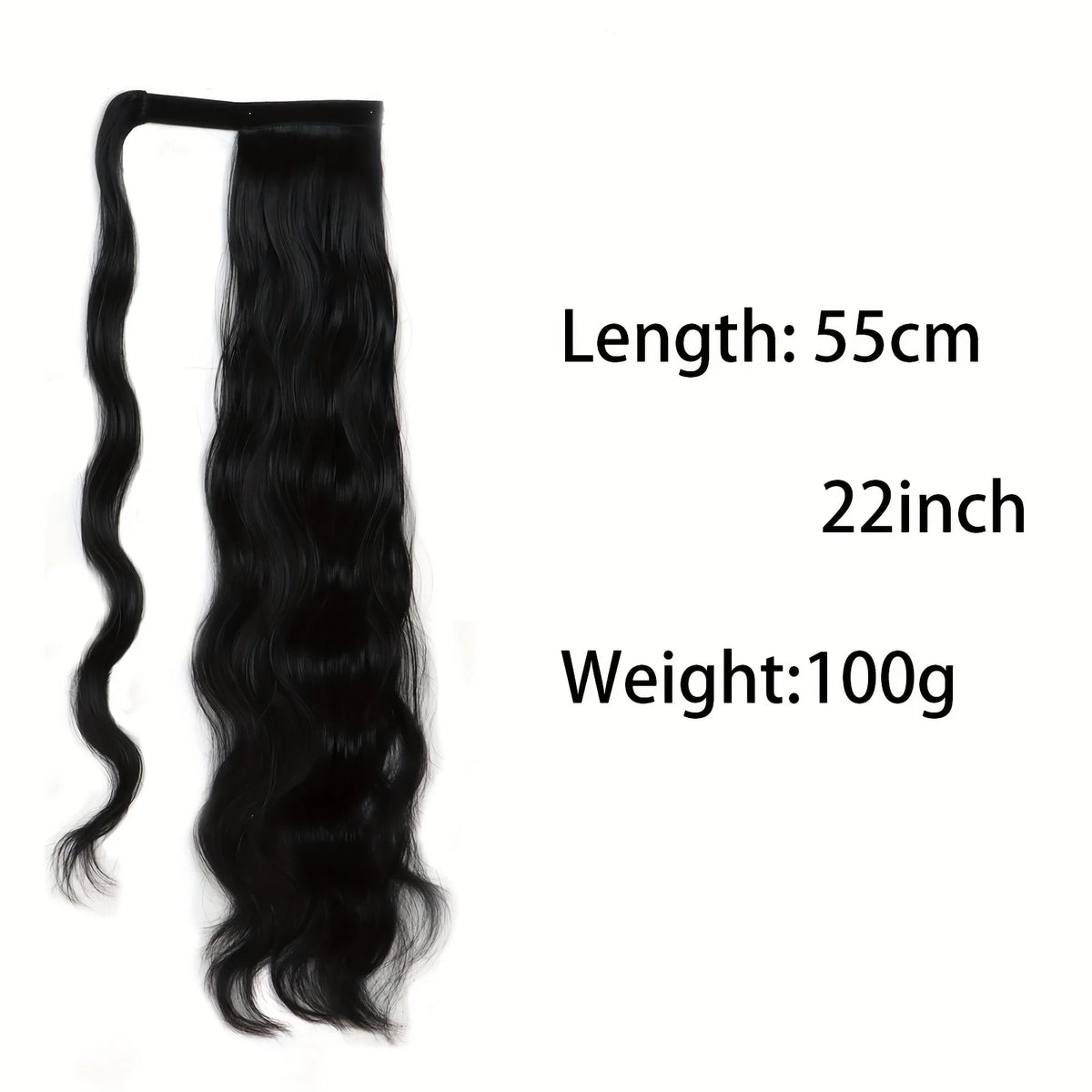 22-Inch Wavy Wrap-Around Ponytail Hair Extension