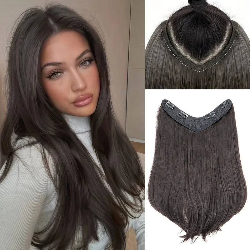 24-Inch V-Shaped Invisible Clip-In Hair Extensions - 12
