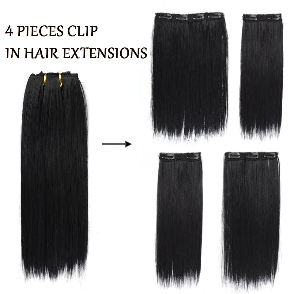 Straight Clip-In Synthetic Hair Extension for Volume - 2