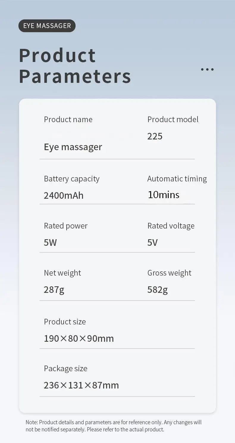 Smart Eye Massager with Cooling and Vibration for Fatigue Relief - 15