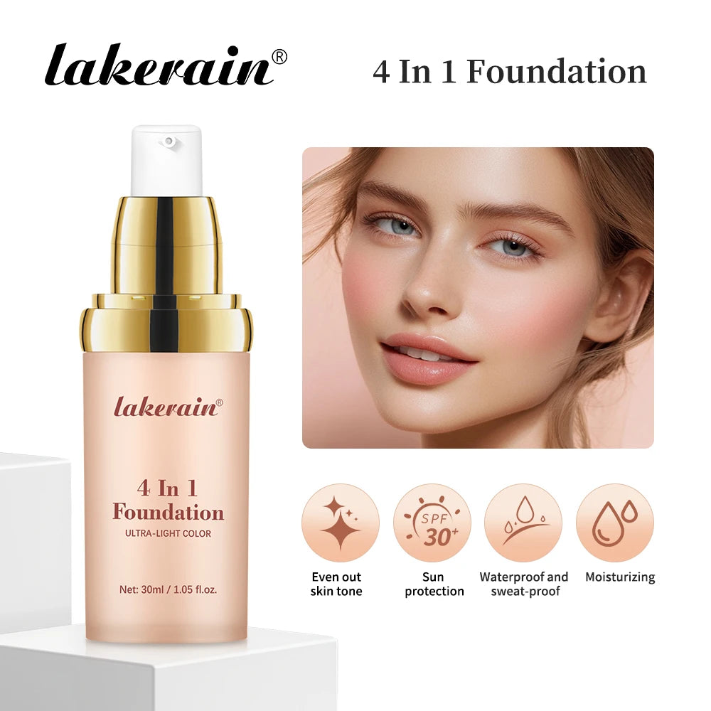 4-in-1 Color Changing Moisturizing Foundation with SPF 30+ - 1