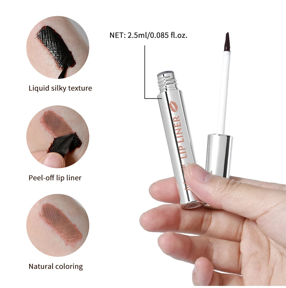 Peel-Off Tattoo Lip Liner for Long-Lasting Waterproof Smudge-Proof Color - 15