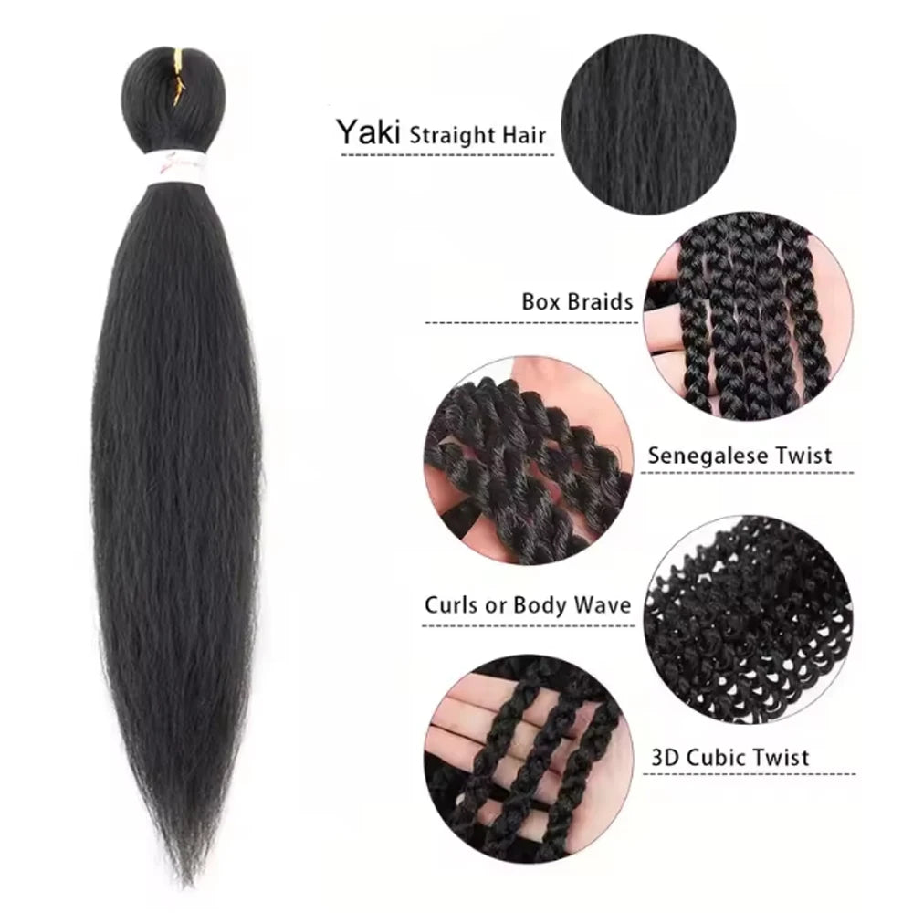20 Inch Pre-Stretched Synthetic Braiding Hair Extensions