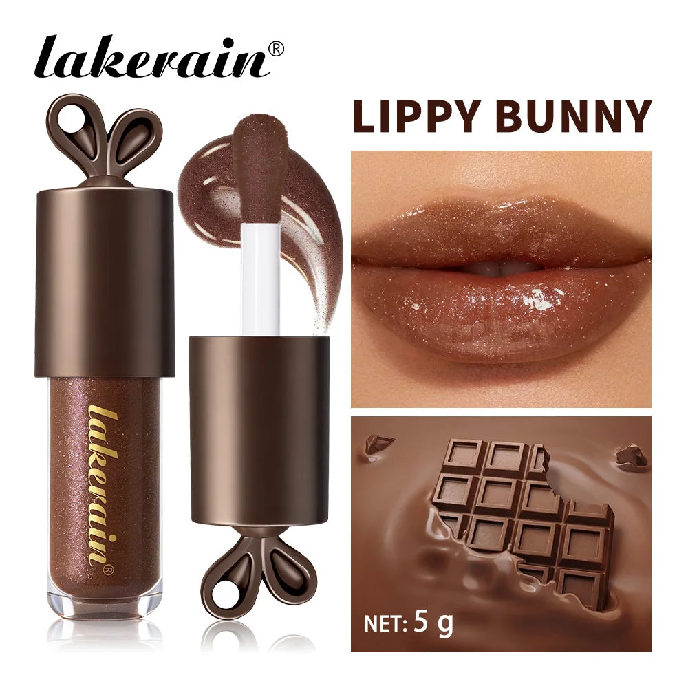 Honey and Chocolate Moisturizing Lip Gloss Set for Hydrated Lips