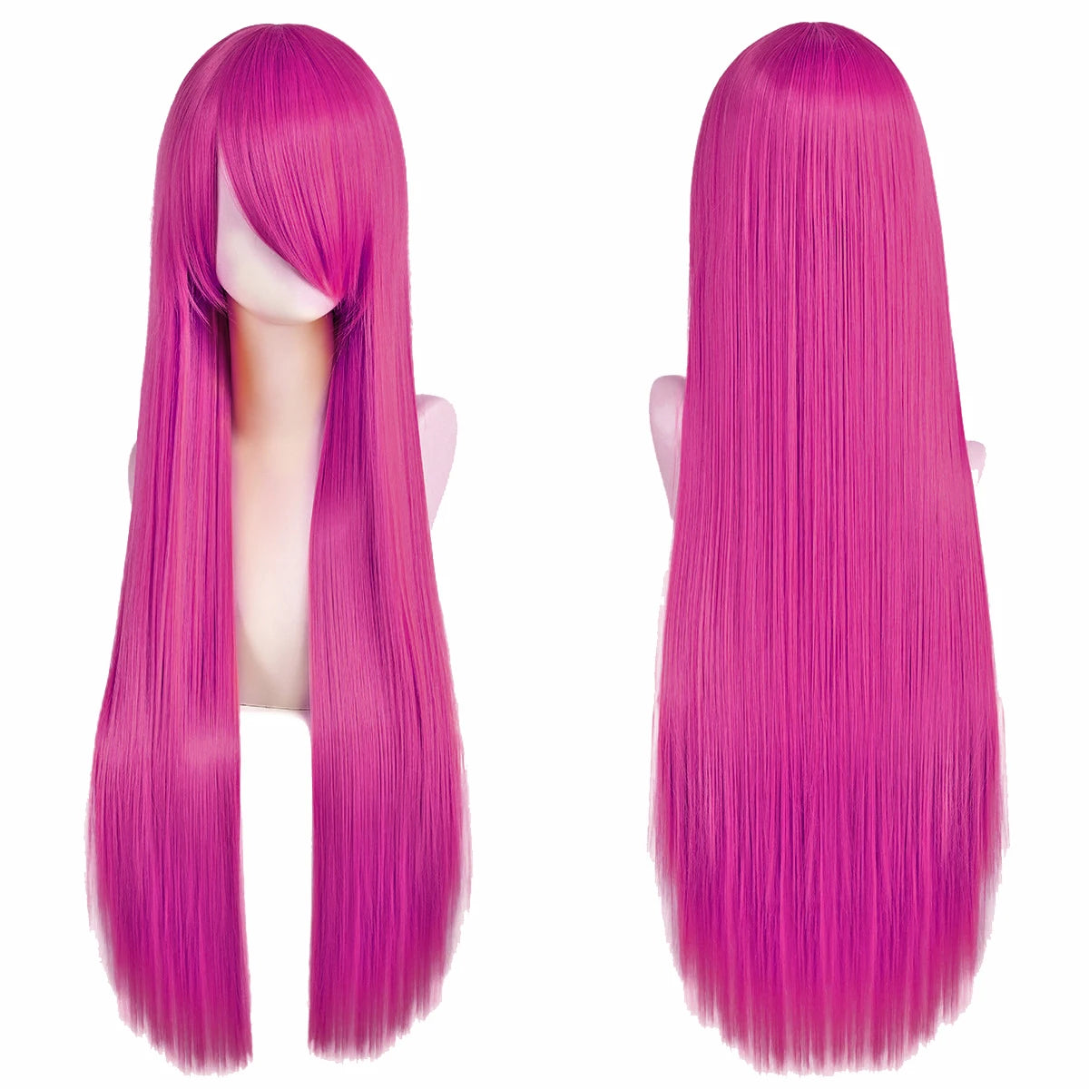 Long Straight Synthetic Cosplay Wig with Bangs - 37