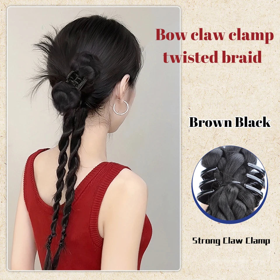 Long Claw Clip-On Braid Ponytail Hair Extension for Daily Styling