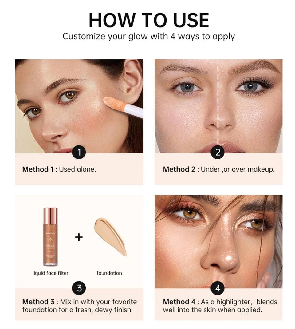 Liquid Illuminating Face Highlighter for a Radiant Dewy Skin Glow - 15