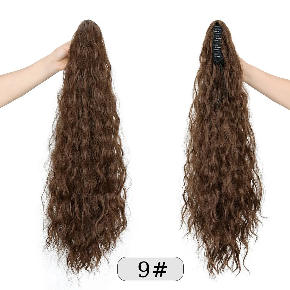 26-Inch Wavy Claw Clip Ponytail Hair Extension