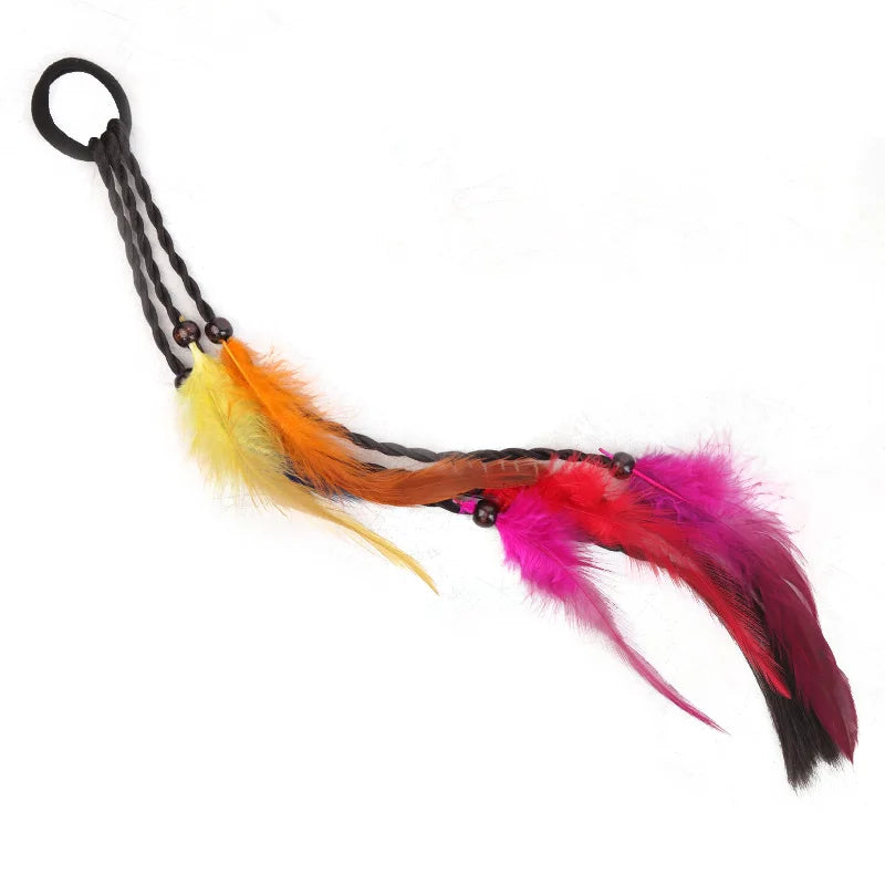 Boho Feather Hair Extension Headband for Festivals