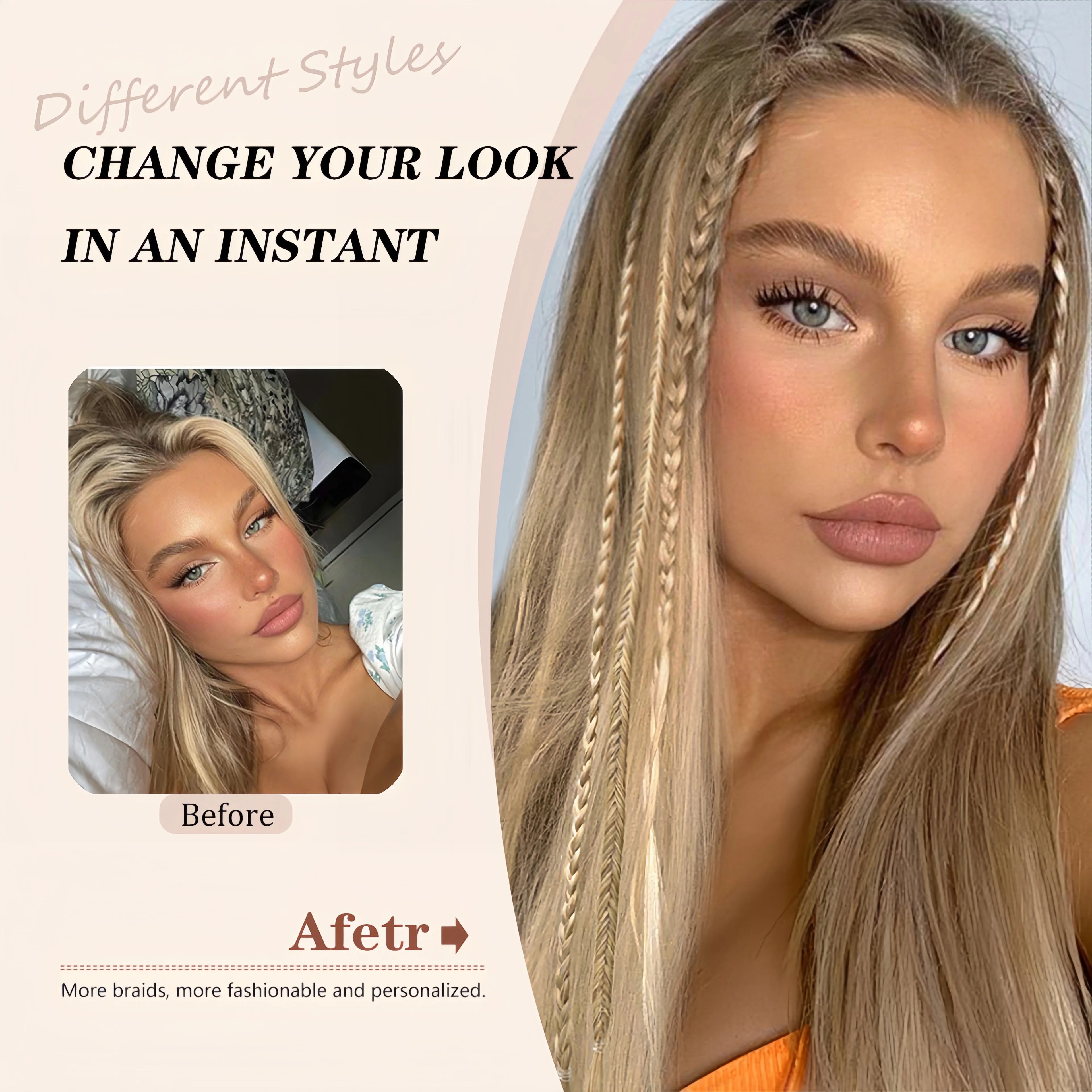 Triple Braid Clip-In Hair Extensions for Instant Styling - 8