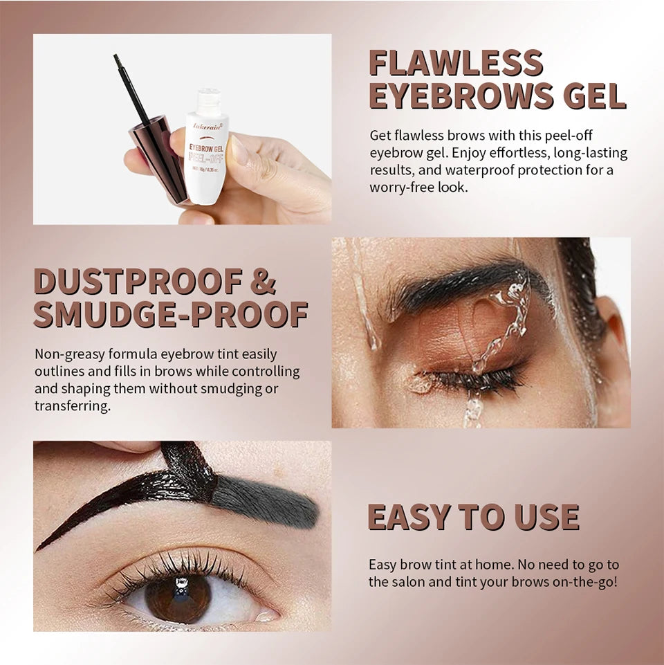 Waterproof Peel-Off Eyebrow Tint Gel for Long-Lasting Natural Brows - 11