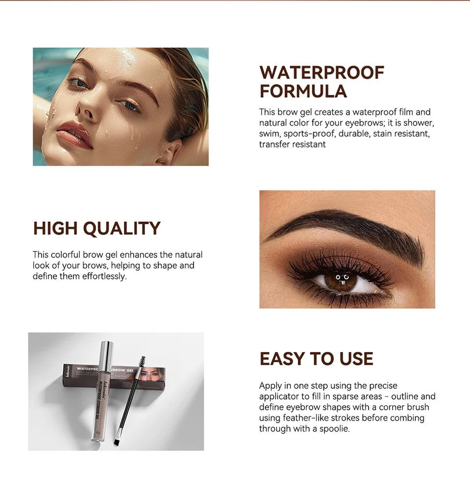 Waterproof Eyebrow Tint Gel for Long-Lasting Defined Brows - 9