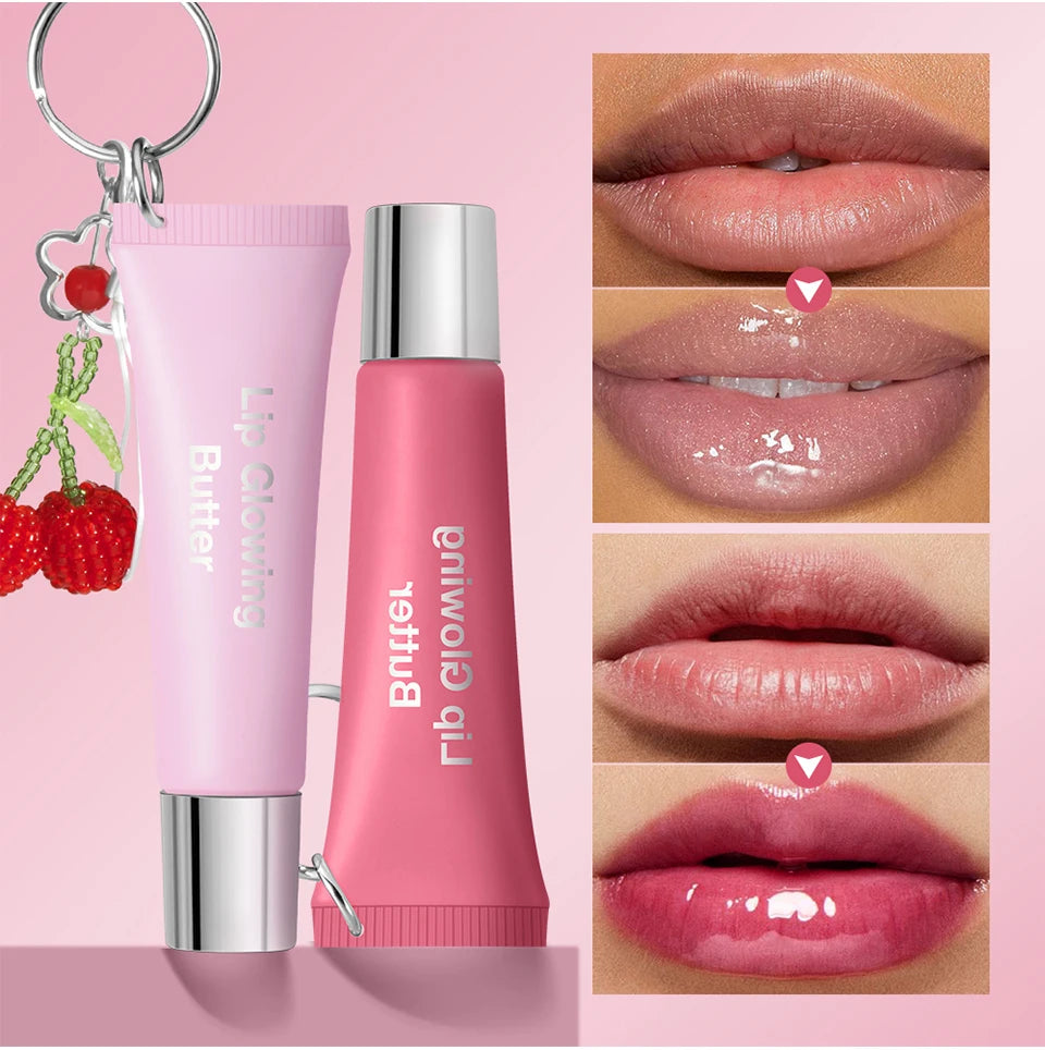 Hydrating Lip Gloss with Keychain for Long-Lasting Moisture and Shine