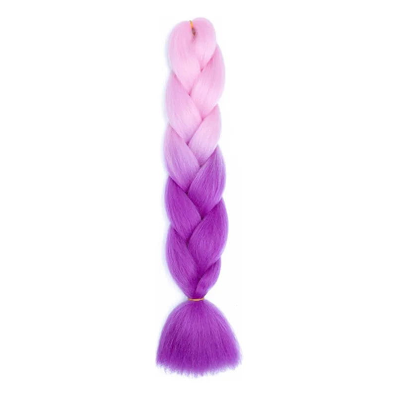 24-Inch Long Colorful Ombre Braiding Hair Extensions