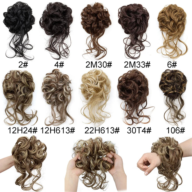 Messy Bun Hair Extension for Elegant Updo Hairstyles - 3