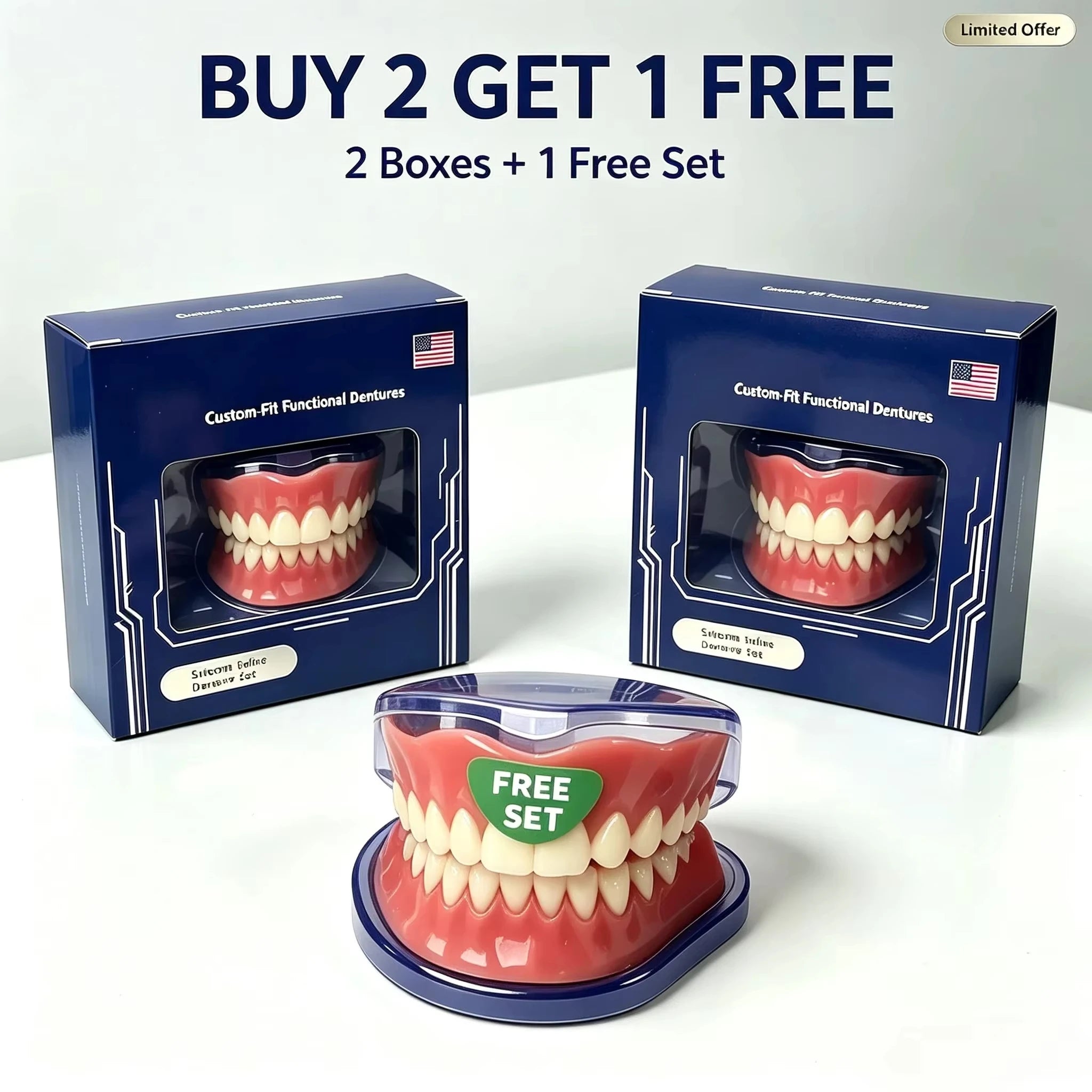 Instant Smile Cosmetic Dentures for Natural Looking Teeth and Confidence - 7