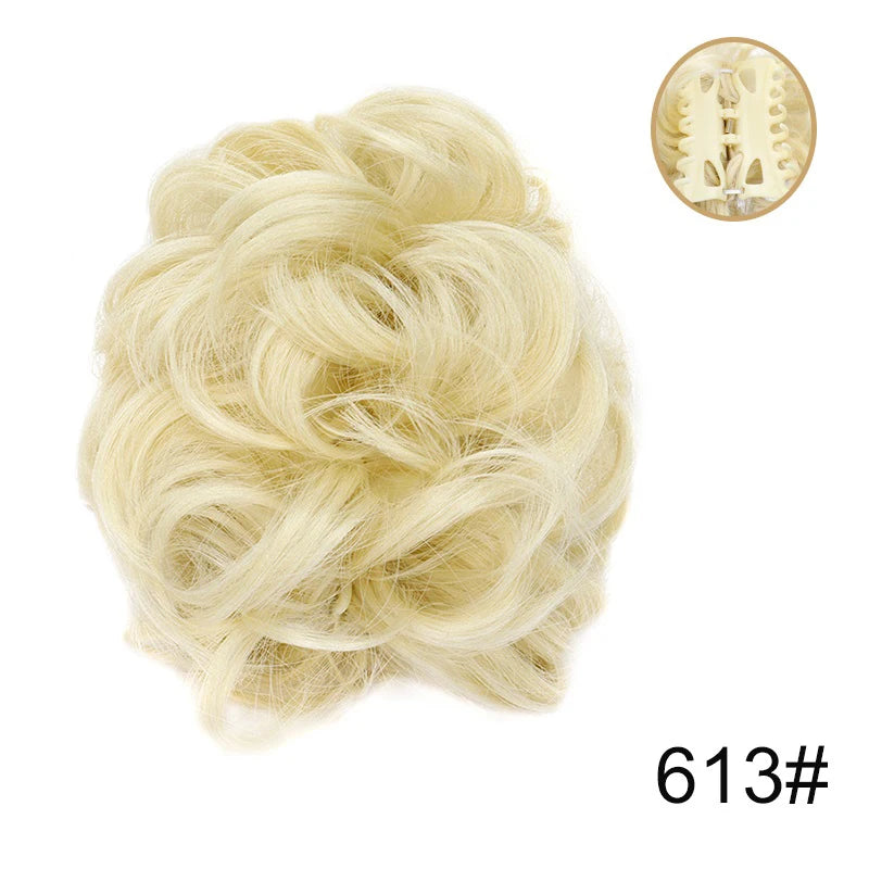 Messy Curly Claw Clip Bun Hair Extension for Women - 22