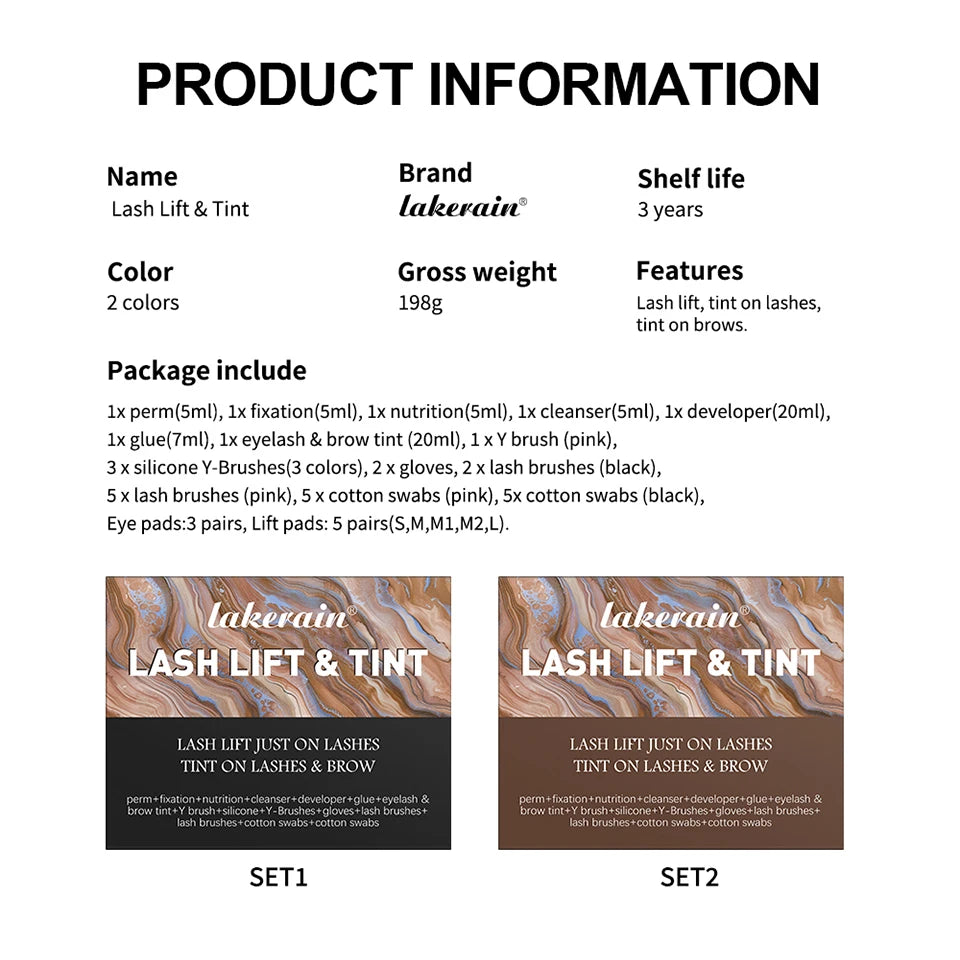 Professional Lash Lift and Eyebrow Tinting Kit for Salon-Quality Results - 14