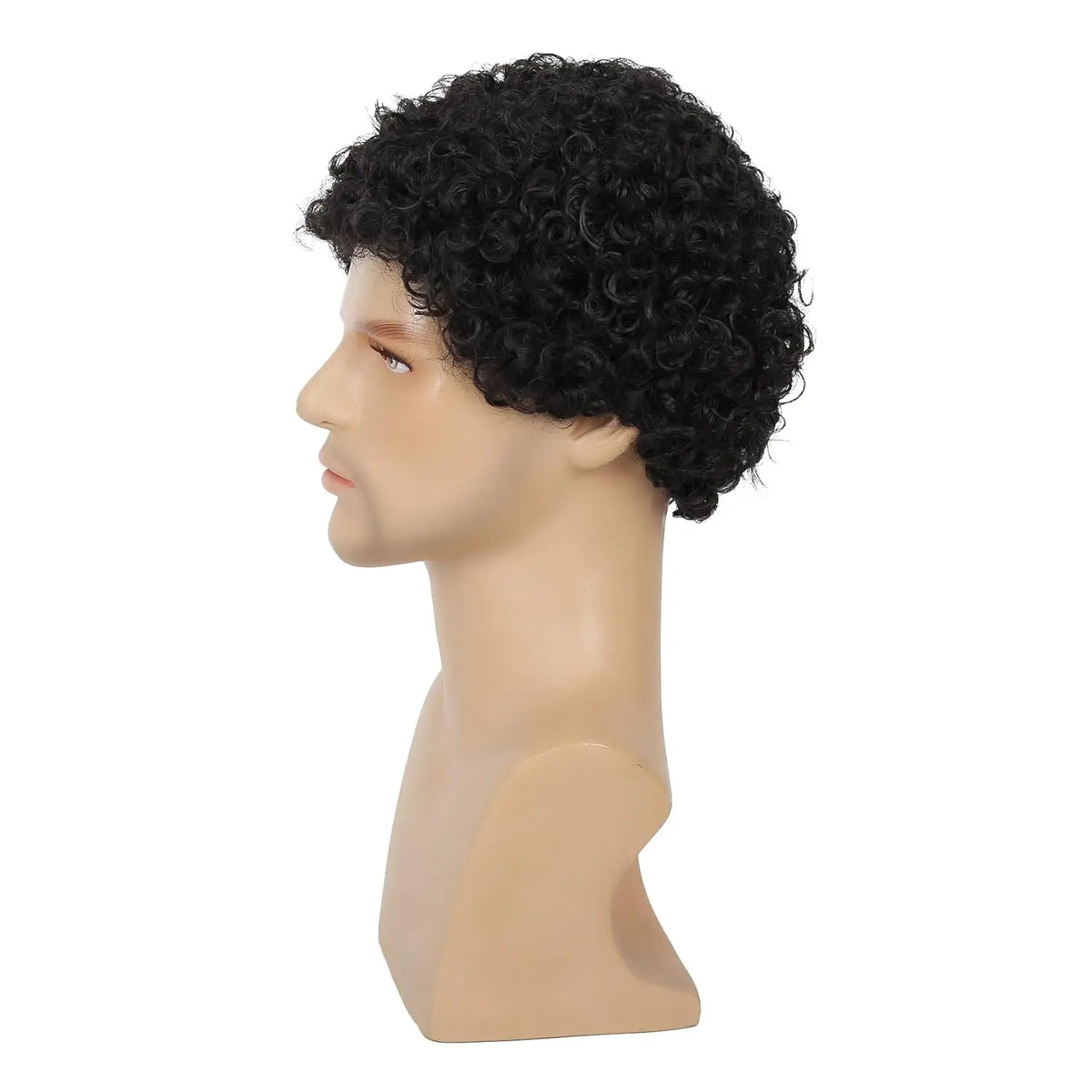 Short Curly Afro Wig for Men for Halloween Cosplay and Daily Styling