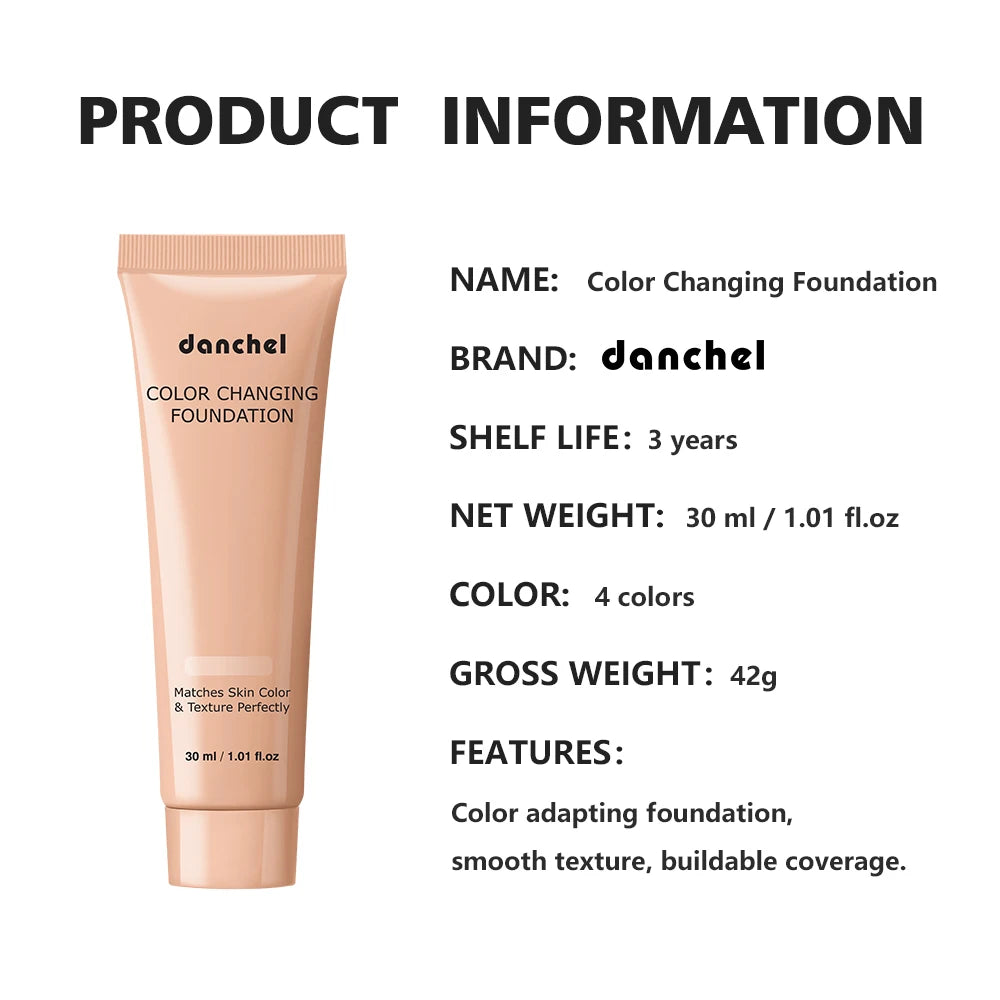 Color-Changing Liquid Foundation for Flawless Even Skin Tone Coverage - 17