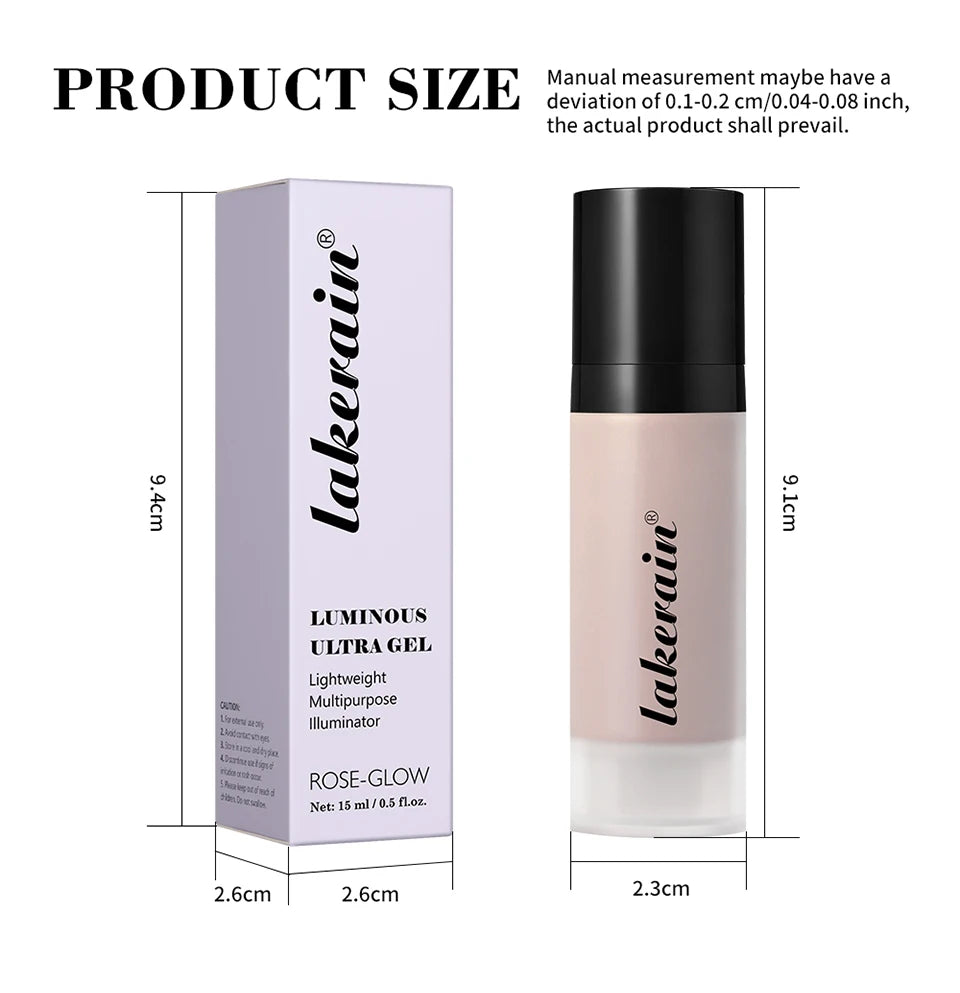 Luminous Water-Based Gel Highlighter for Radiant Dewy Skin