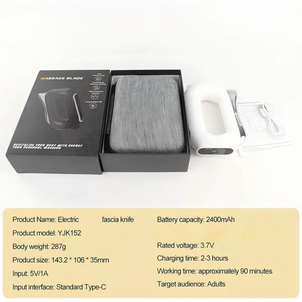 Electric Muscle Relaxation Fascia Blade with Microcurrent Vibration