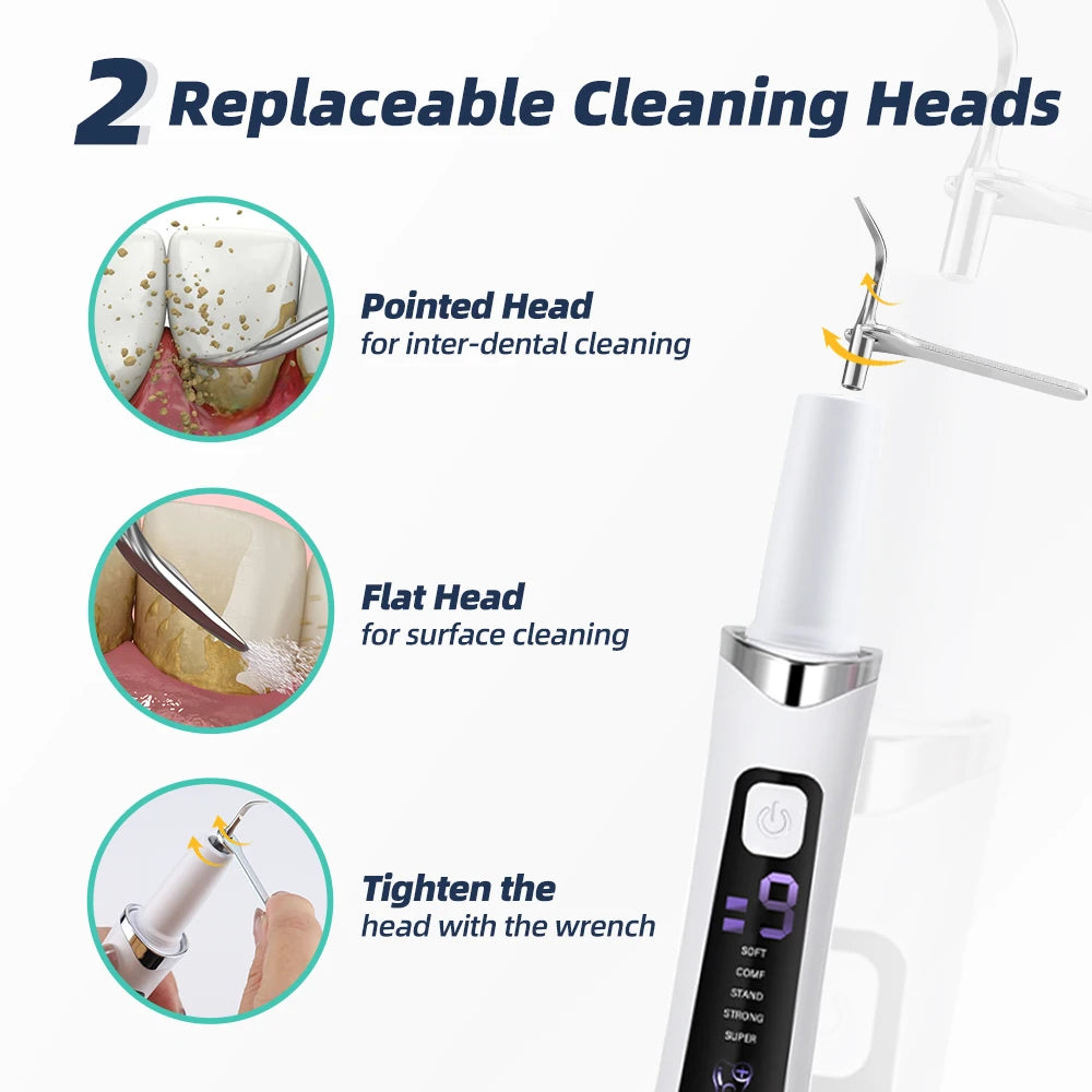 Ultrasonic Electric Teeth Tartar and Plaque Remover for Home Dental Care - 14