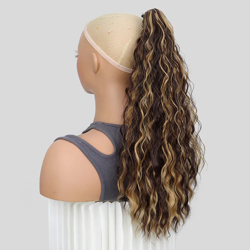 20-Inch Wavy Curly Claw Clip Ponytail Extension - 13