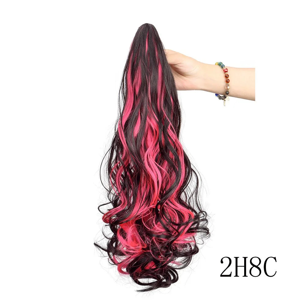 18-Inch Curly Claw Clip Ponytail Hair Extension