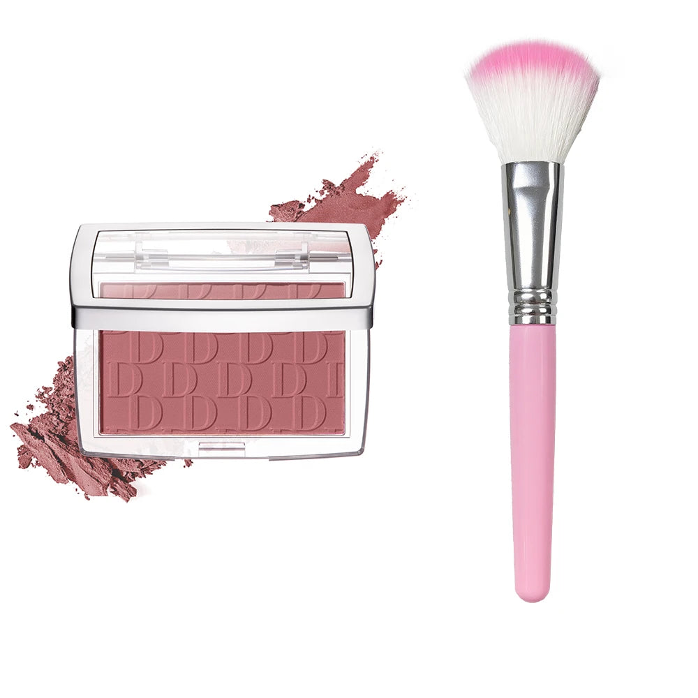 Embossed Matte Face Blush Palette with Professional Application Brush - 23