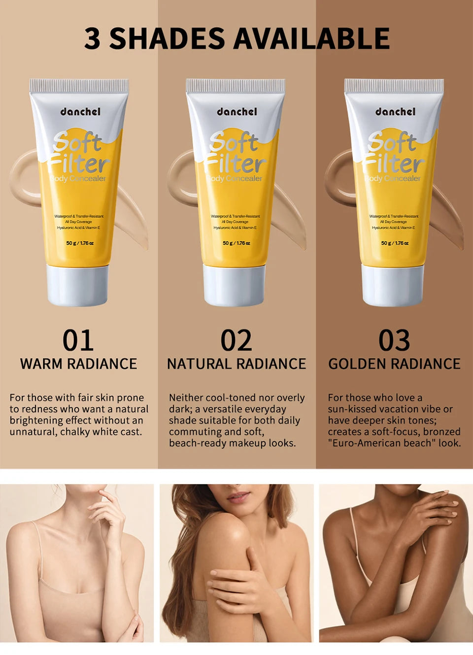 Waterproof Full Coverage Body Concealer for Scars Tattoos and Veins - 8