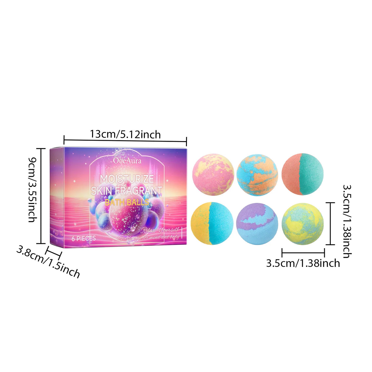 Aromatherapy Bath Bombs for Stress Relief and Moisturizing Skin Care