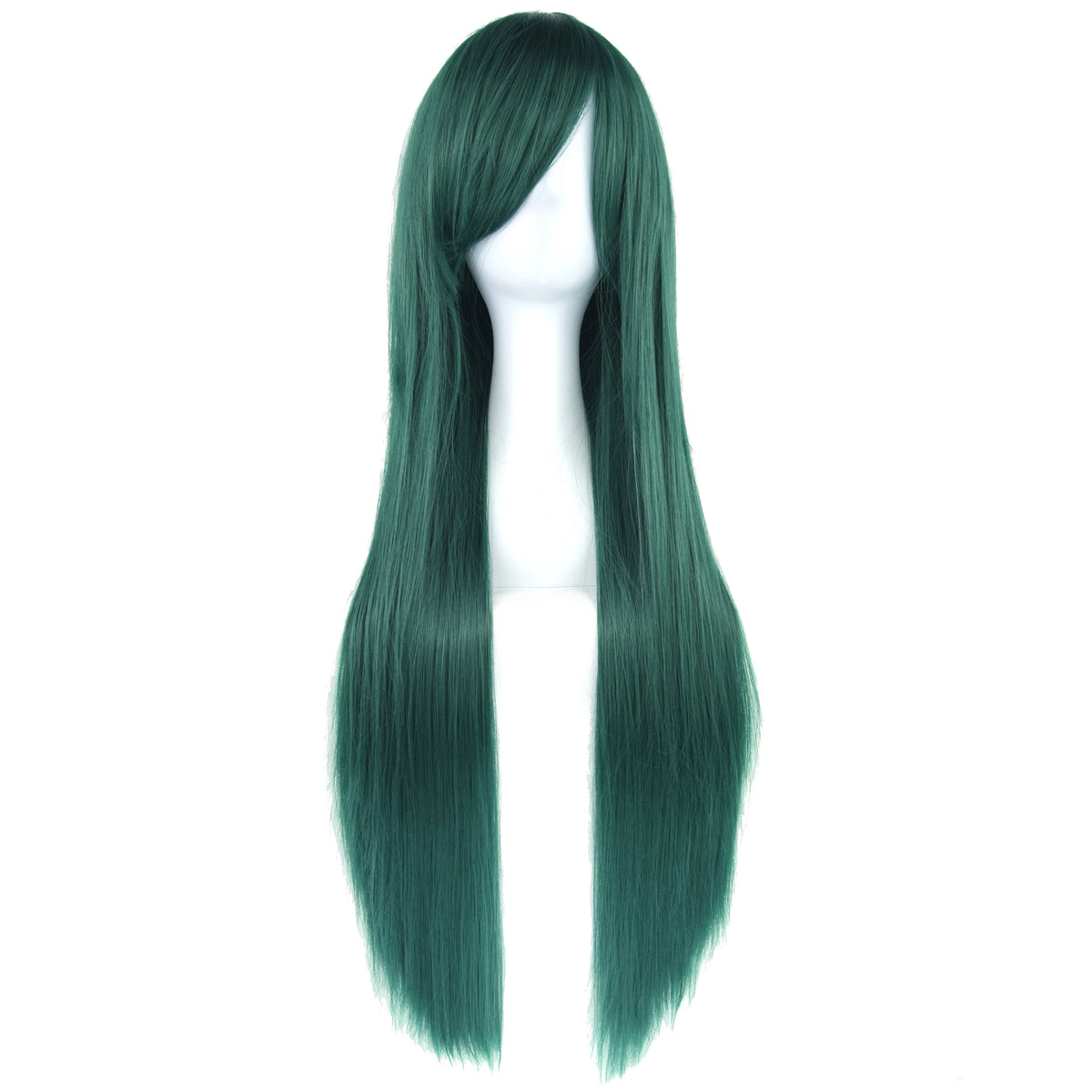 Long Straight Dark Green Cosplay Wig for Anime Halloween Costumes