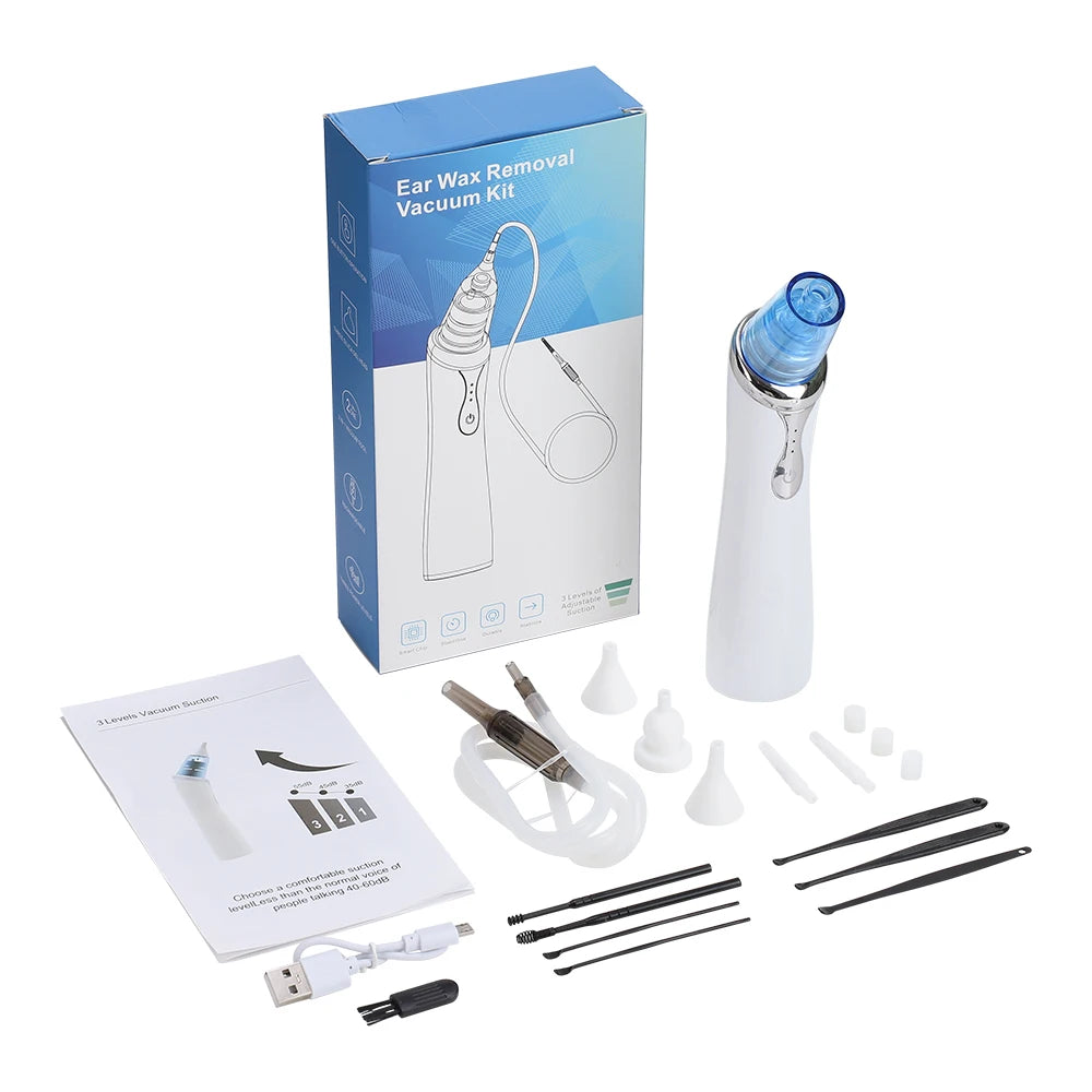 Electric 2-in-1 Nasal Aspirator and Ear Wax Removal Kit for Family - 18