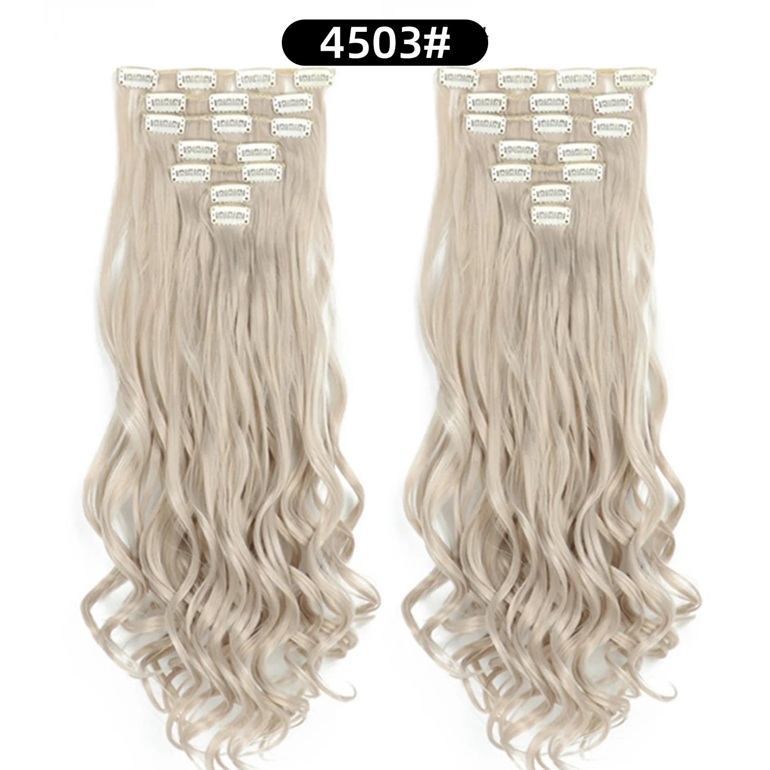 22 Inch Deep Wave Clip-In Hair Extensions Full Head Set - 31