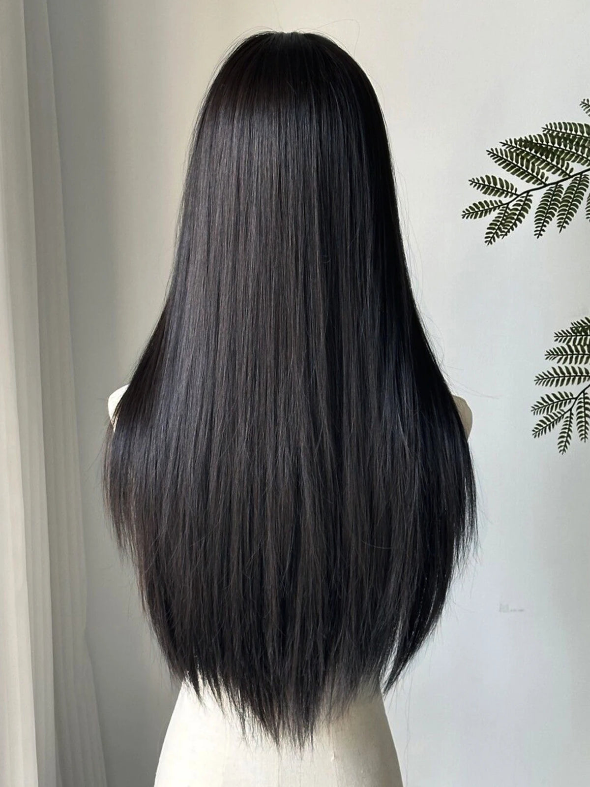 Long Straight Cosplay Wig with Bangs for Parties