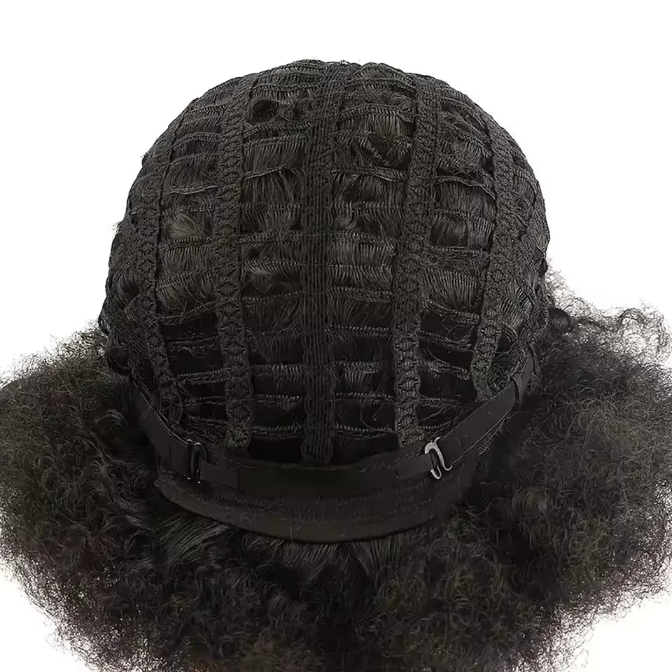 Short Afro Kinky Curly Wig for Women Bouncy 70s Style Natural Look