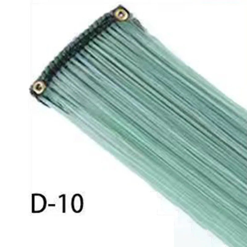 10pc Clip-In Colored Synthetic Hair Extensions for Instant Highlights